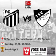Bezirksliga-Auftakt: FC Springe – TSV Goltern I