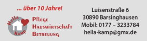 Kamp Hella – Pflege, Hauswirtschaft und Betreuung
